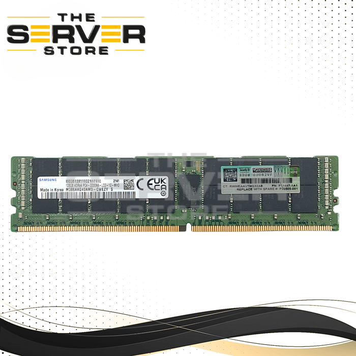 HPE 128GB 4DRx4 DDR4-3200-L PC4-25600 LRDIMM ECC Load-Reduce Memory Samsung M386AAG40AM3-CWE P11447-1A1 P20505-001 P07652-B21