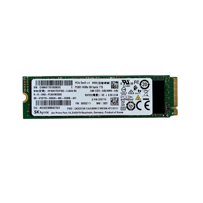 Dell 1TB TLC PCI Express 3.0 x4 NVMe M.2 2280 SSD Solid State Drive (HFS001TD9TNG-L2A0A)