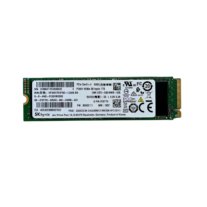 Dell 1TB TLC PCI Express 3.0 x4 NVMe M.2 2280 SSD Solid State Drive (T8TY0)
