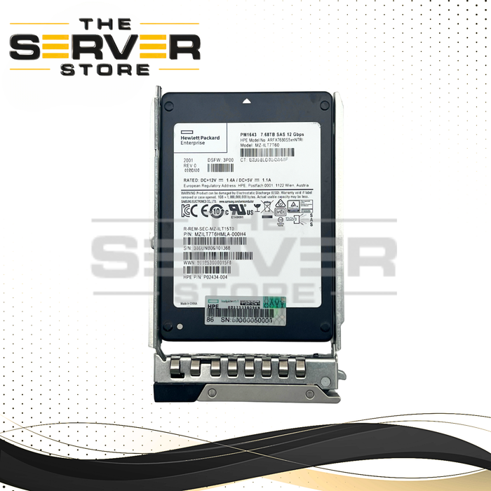 Samsung 7.68TB SAS 12G RI SFF 2.5" 15mm SED SSD PM1643 Series MZ-IL7T60 for Dell PowerEdge G15th Server (Dell PowerEdge Gen 15th Included)
