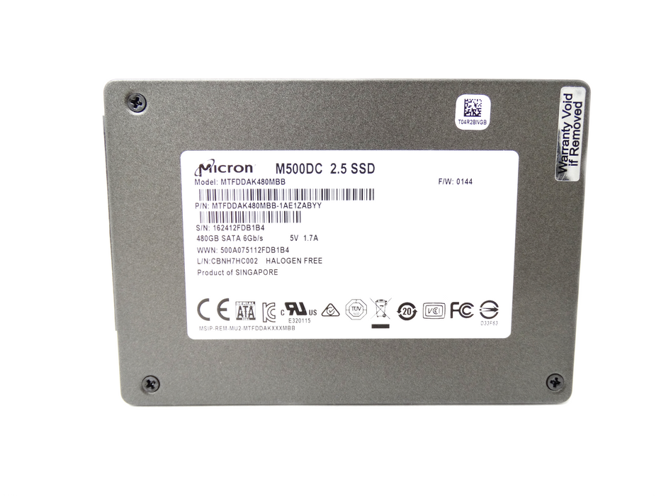 Micron M500DC 480GB 6GB/s SATA 2.5'' SSD Solid State Drive (MTFDDAK480MBB)