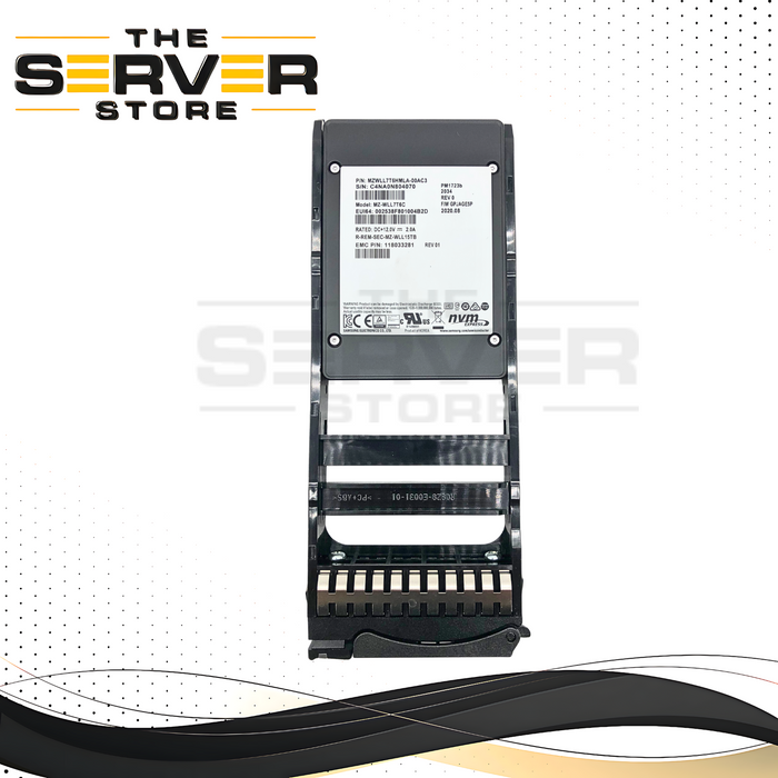 EMC Samsung PM1723b 7.68TB NVMe PCIe 3.0 x4 U.2 2.5-inch SFF Read-Intensive Enterprise Solid State Drive (SSD) with PowerMax Tray. P/N: 118033281.