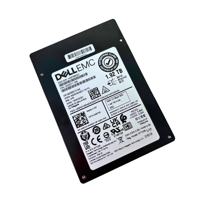 Dell 1.92TB SAS 12Gb/s SED 512e 2.5" SSD Solid State Drive (K9T53)