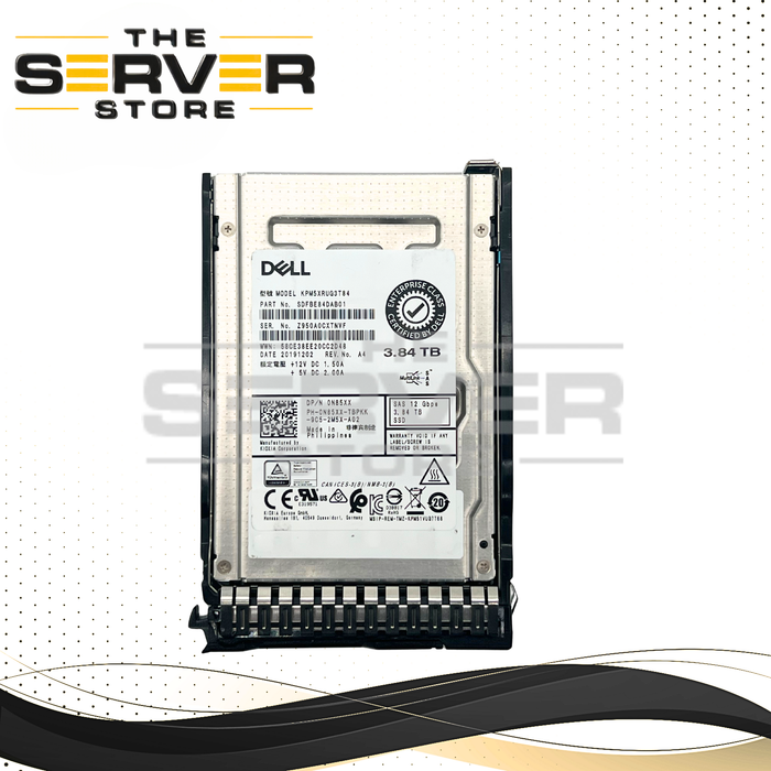 (New Open Box) Kioxia 3.84TB SAS 12G RI 2.5" SSD PM5-R KPM5XRUG3T84 (With SFF SC Tray) for HPE ProLiant Server Gen 8 Gen 9 Gen 10