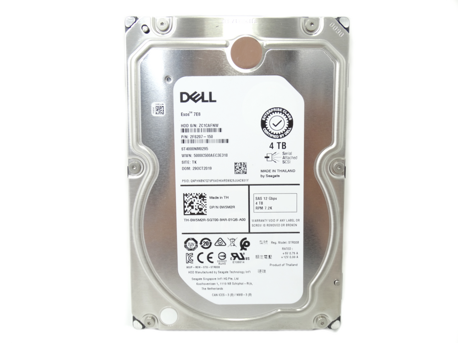 Dell 4TB 7.2K 12GB/s SAS 3.5'' HDD Hard Drive (0W5M2R)