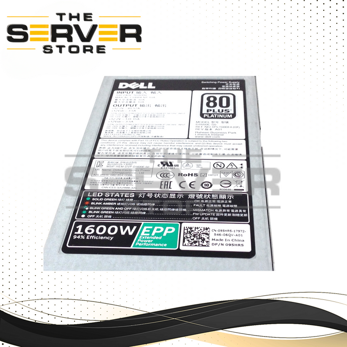 Dell 1600w Redundant PSU for PowerEdge C4130/FX2/FX2S/T630/R640/R740xd 095HR5 95HR5