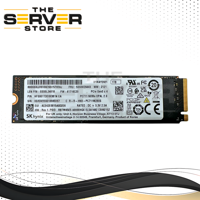 Lenovo 1TB NVMe 2280 M.2 PCIe Gen 3.0 x4 OPAL SSD SK Hynix PC611 Series 5SS0V26443