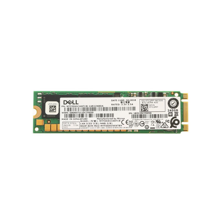 Dell Micron 240GB M.2 SATA 6GB/s 2280 Solid State Drive SSD MTFDDAV240TCB-1AR1Z (0TC2RP)