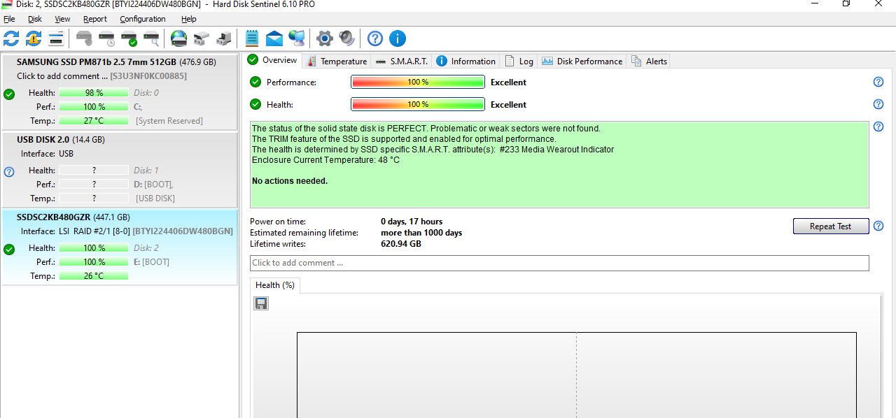 Dell Intel D3-S4520 480GB 2.5" 6Gbps SATA SSD (GX439)