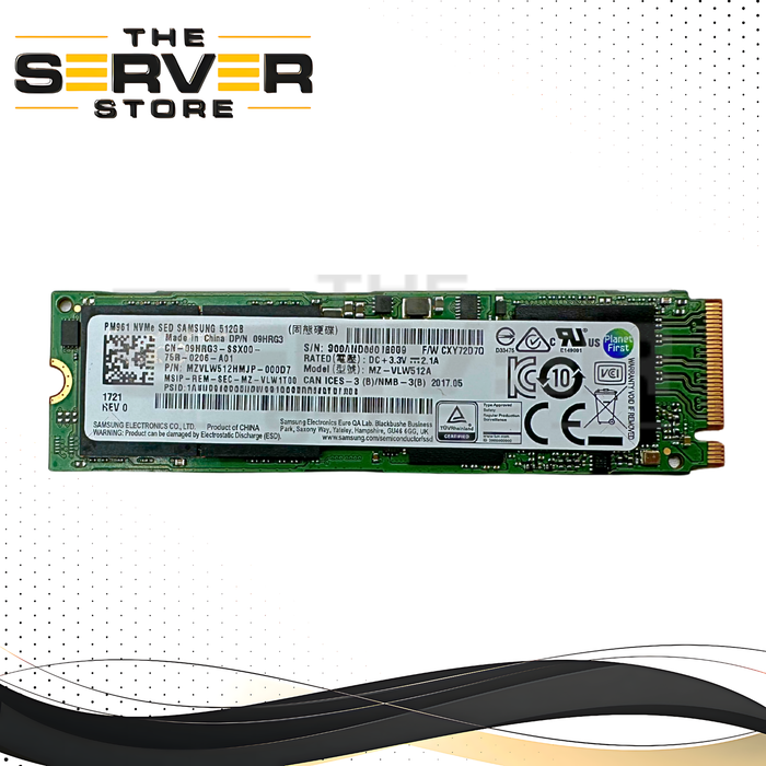 Dell 512GB NVMe 2280 M.2 G3 x4 SSD Samsung PM961 Series 09HRG3 9HRG3