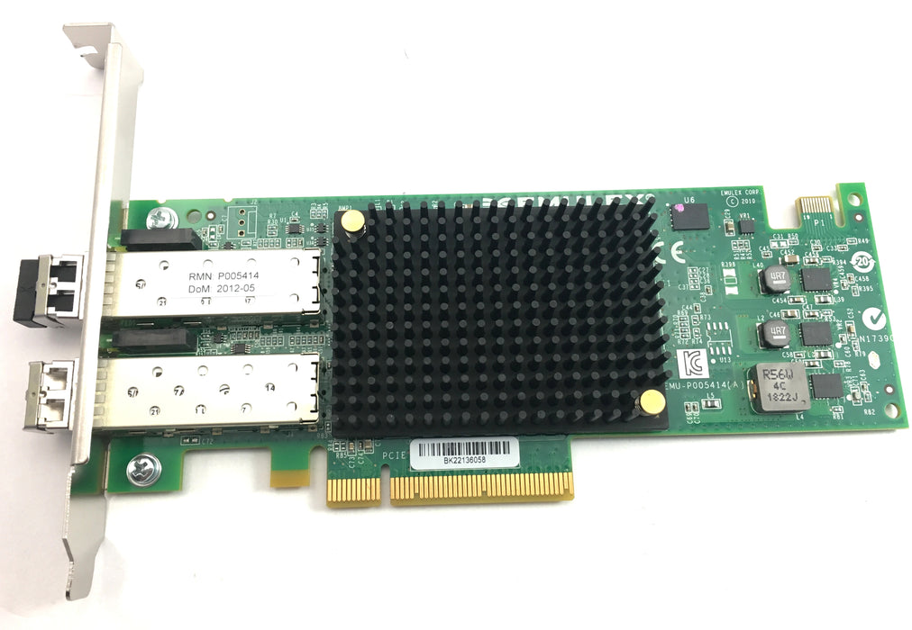 Emulex Dual SFP Port 10GB PCI-E FC Network Adapter Card (P005414)