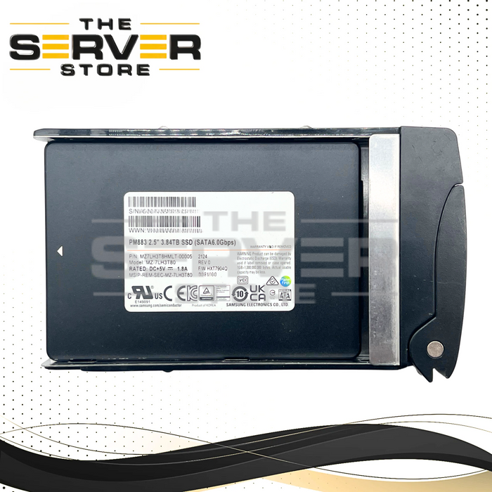 Samsung 3.84TB SATA 6G RI SFF 2.5" 7mm SED SSD PM883 Series MZ-7LH3T80 MZ7LH3T8HMLT For Supermicro Server (Supermicro Tray Included)