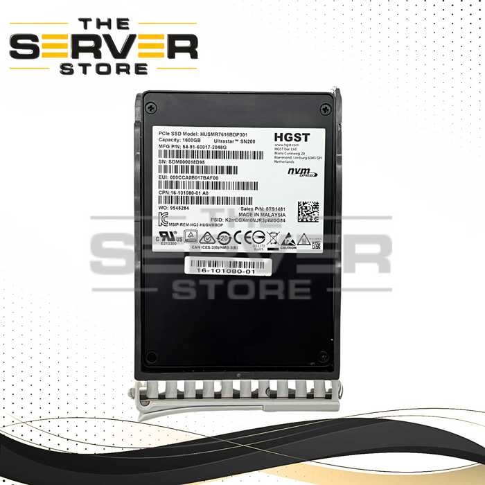 Cisco 1.6TB NVMe U.2 HE PCIe G3 x4 2.5" SSD HGST Ultrastar SN200 16-101080-01
