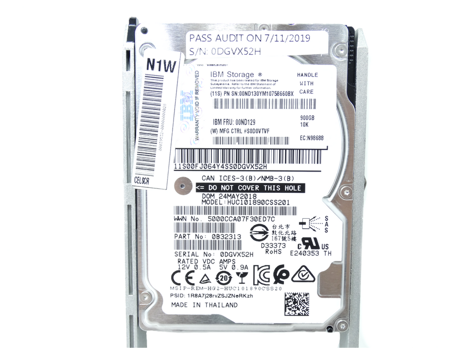 IBM 900GB 10K SAS 2.5'' HDD Hard Drive (00ND129)