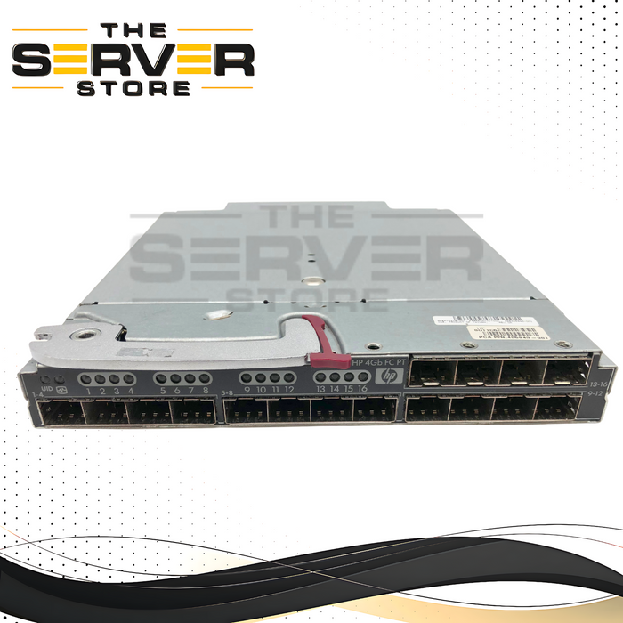 HP 4Gb 16-Port Fibre Channel (FC) Pass-Thru Module for BladeSystem c-Class Enclosures. P/N: 403626-B21, 405943-001, 416378-001.
