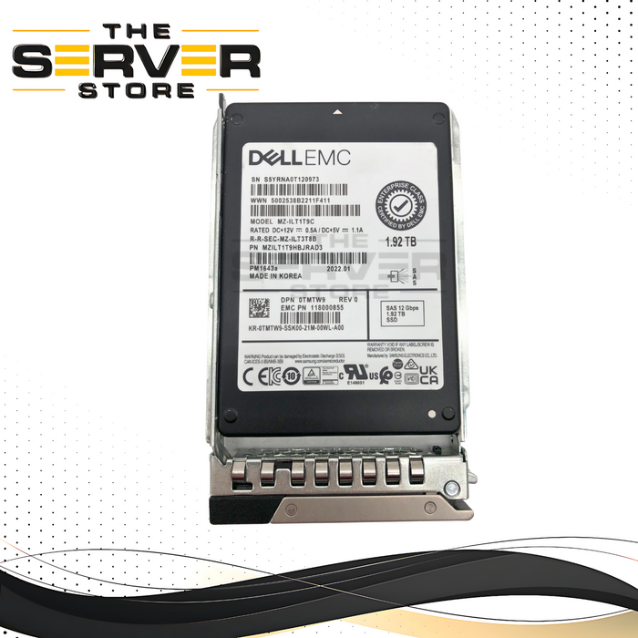 Dell 1.92TB SAS 12G RI SFF 2.5" SSD Samsung PM1643a MZ-ILT1T9C 0TMTW9 TMTW9