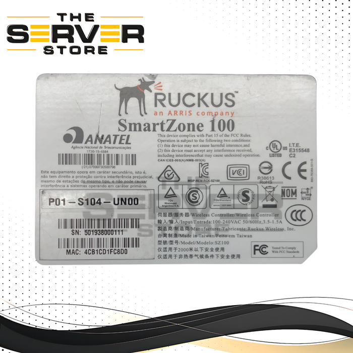 Ruckus SmartZone 100 Network Management Controller 1GE P01-S104-UN00 ...