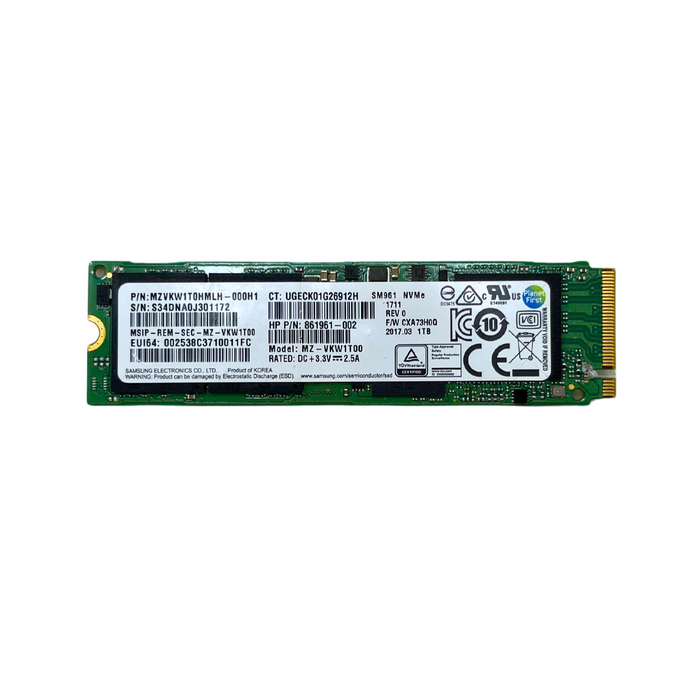 HP Samsung SM961 1TB M.2 Gen3 NVMe PCIe SSD (861961-002)