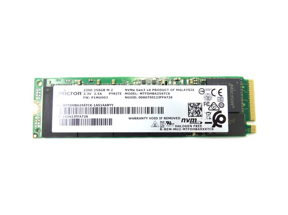 Micron 2200s 256GB PCIe NVMe M.2 Gen3 x4 SSD Solid State Drive (MTFDHBA256TCK)