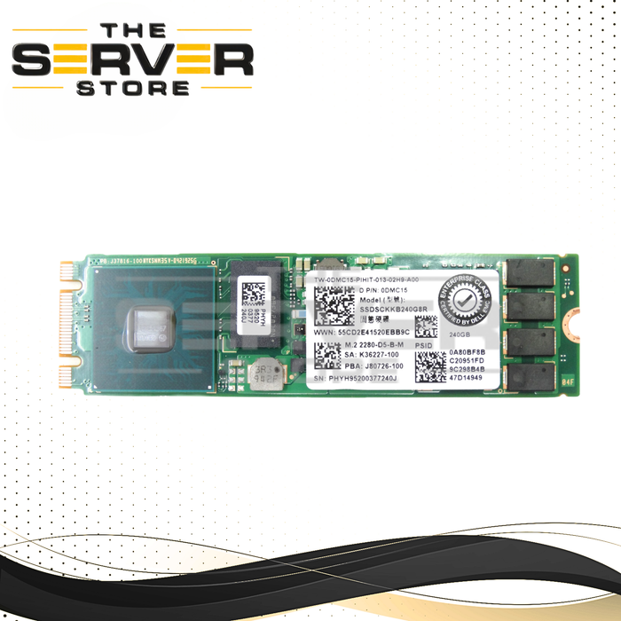 Dell 240GB SATA 6G 2280 M.2 RI SSD D3-S4510 Series SSDSCKKB240GSR 0DMC15 DMC15