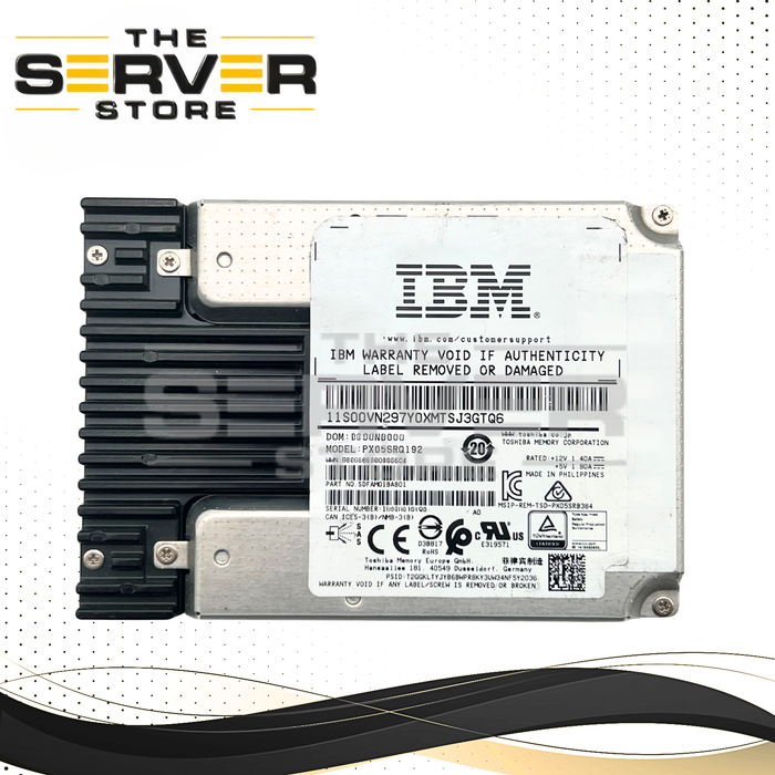 IBM 1.92TB SAS 12G RI SFF 2.5" 15mm SED SSD Toshiba PX05S Series PX05SRQ192 00VN297