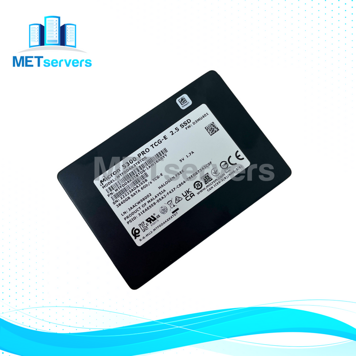 Micron 5300 PRO TCG-E 3.84TB SATA 6Gb/s 2.5" SSD Solid State Drive (MTFDDAK3T8TDS-1AW16)