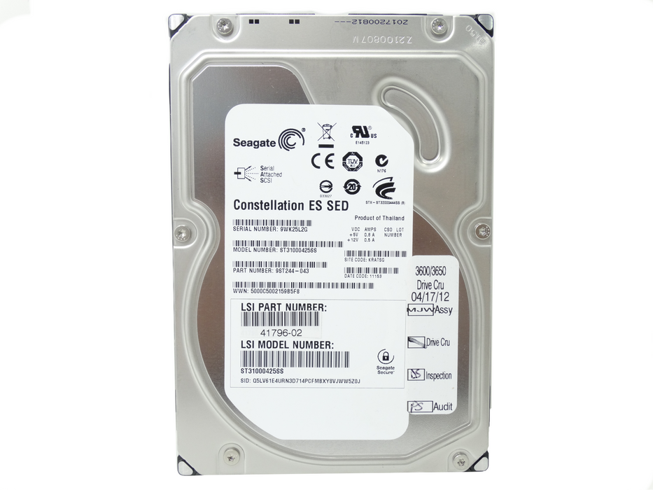 Seagate Constellation ES SED 1TB SAS 3.5 HDD 7.2K 6Gb/s (ST31000425SS)