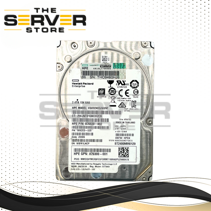 HPE 2.4TB SAS 12G 10K SFF 2.5" HDD Seagate ST2400MM0129 EG002400JWJNT 876939-002