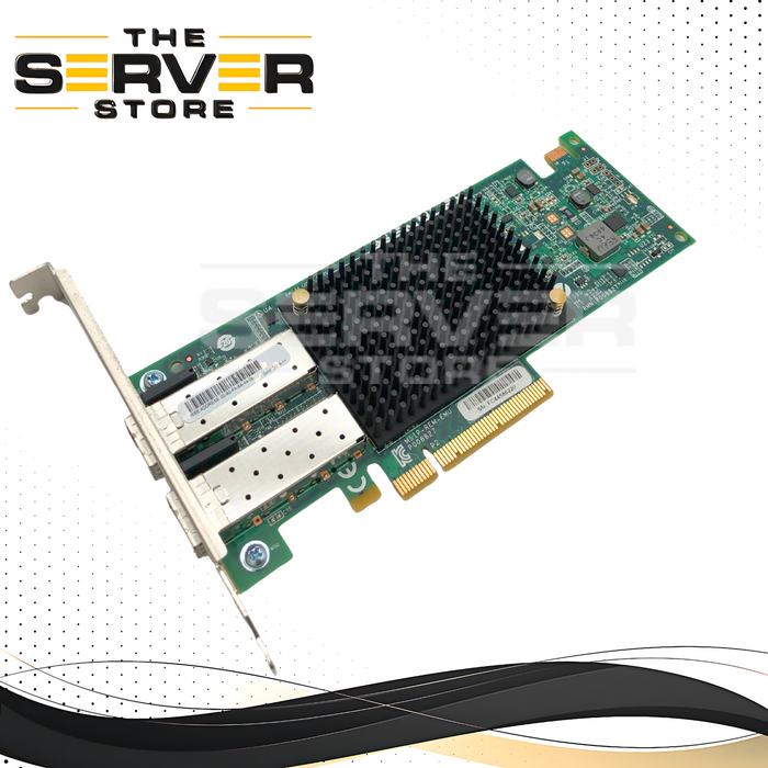 Emulex LightPulse LPE12002 Dual-Port 10GbE SFP+ PCIe 2.0 x8 Network Adapter with High Profile Bracket. P/N: P008827-21F.