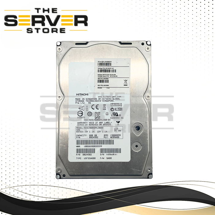 IBM NetApp 600GB SAS 6G 15K RPM LFF 3.5"HDD HGST/Hitachi Ultrastar 15K600 Series HUS156060VLS600 46X0884 46X0886