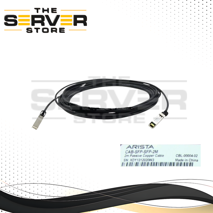 Arista 10G SFP+ 2 Meter 2M Passive Copper Cable CBL-00004-02 (CAB-SFP-SFP-2M)