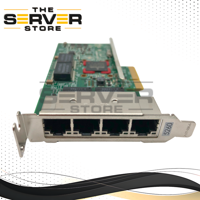 IBM Broadcom 5719 Quad-Port 1GbE RJ-45 PCIe 2.1 x4 Network Adapter with Low Profile Bracket. P/N: 00E2873, 109427-001, BCM95719A1904G