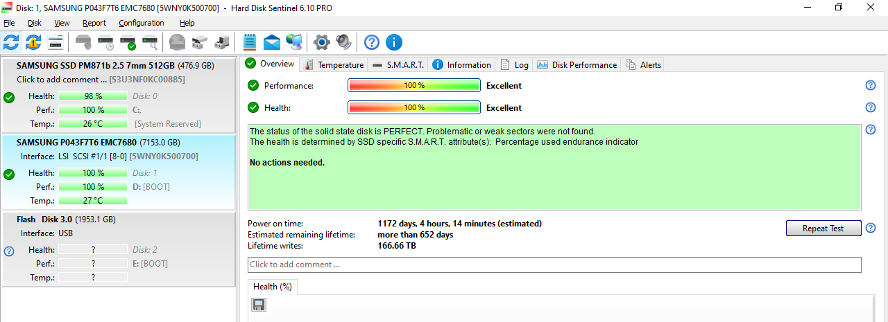 EMC/DELL PM1643 7.68TB 12Gb/s SAS 2.5" SSD Solid State Drive (MZILT7T6HMLA-000C9)