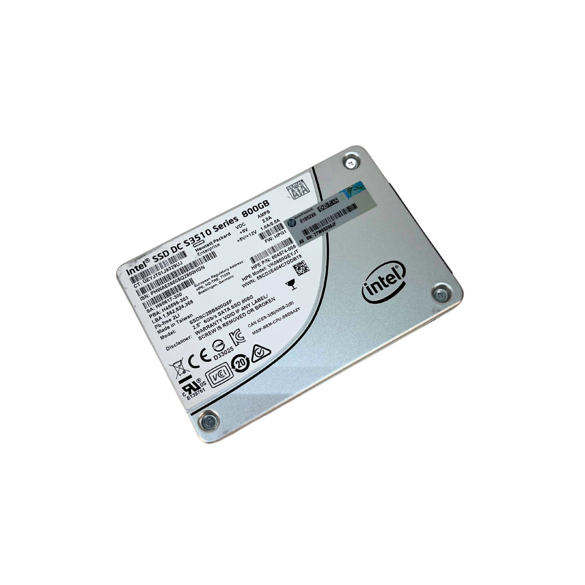 Intel SSD DC S3510 800GB 2.5インチ HP / Intel DC S3510 Series 800GB SATA 6Gb/s SATA SSD (804574-005