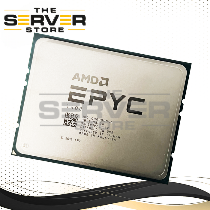 AMD EPYC 7402 2.8GHz 24C 128MB 180W Socket SP3 CPU (Dell Locked) 100-000000046
