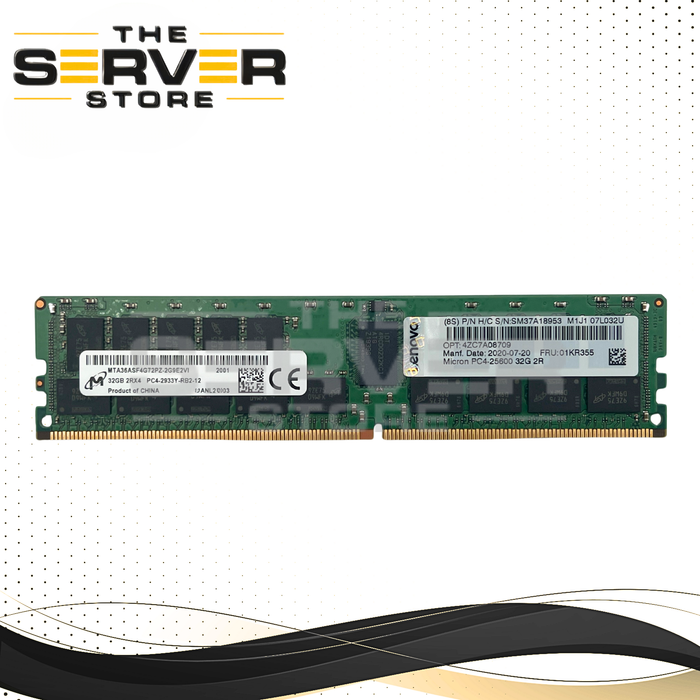 Lenovo 32GB 2Rx4 DDR4-2933Y PC4-23400 ECC Registered Memory Micron MTA36ASF4G72PZ-2G9E2 01KR355