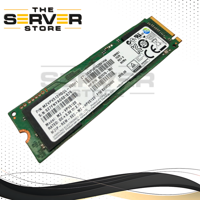 HPE 512GB NVMe 2280 M.2 G3 x4 G2 Z Turbo SSD Samsung SM951 MZ-VPV5120 801076-001