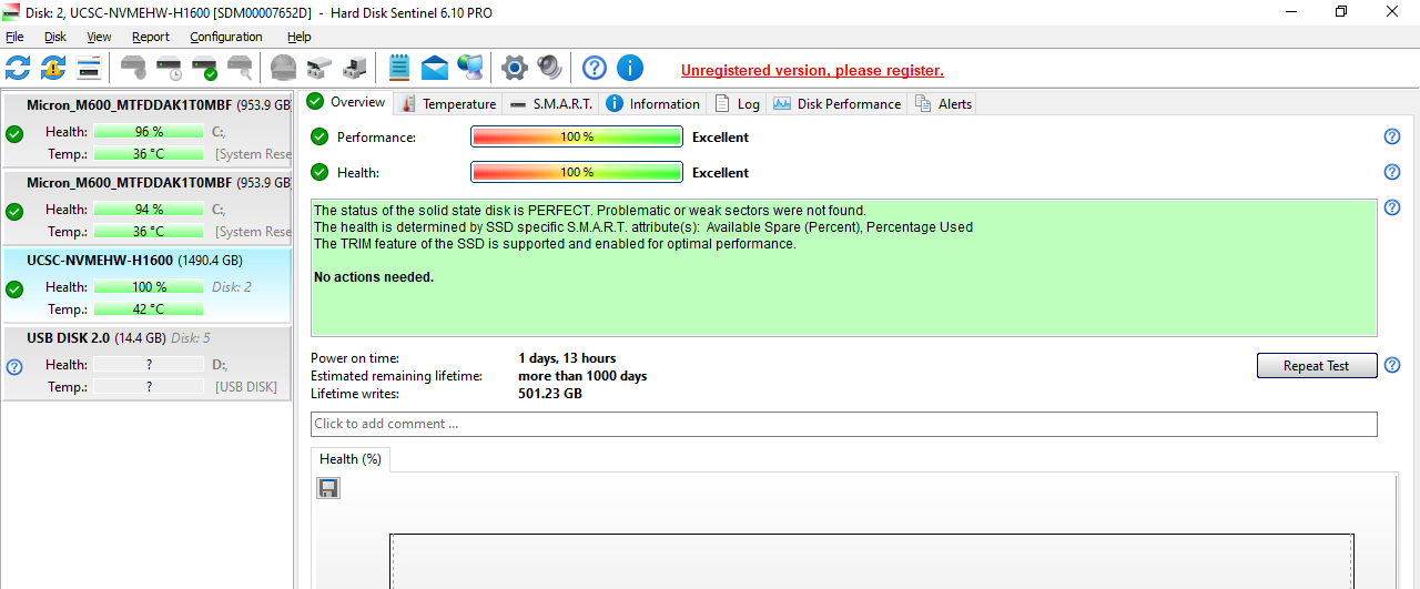 Cisco 1.6TB NVMe U.2 High Endurance 2.5" SSD Solid State Drive (HUSMR7616BDP301-generic)