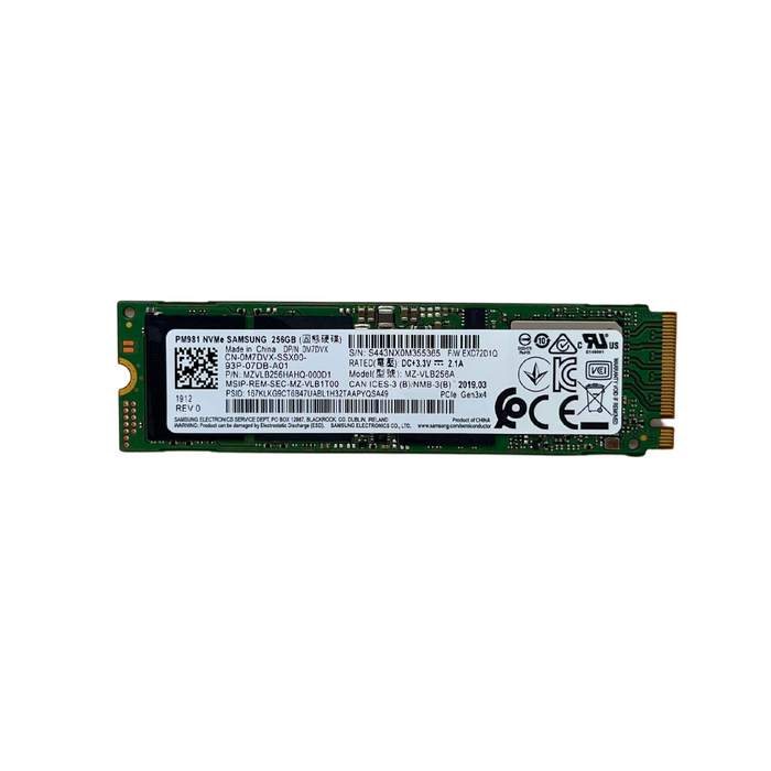 Dell PM981 256GB NVMe M.2 2280 SSD Solid State Drive MZVLB256HAHQ-000D1-MZ-VLB256A