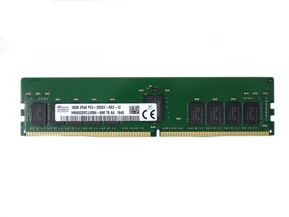 SKhynix 16GB 2933MHz 2RX8 PC4 DDR4-23400 ECC REG MEMORY (HMA82GR7JJR8N-WM)