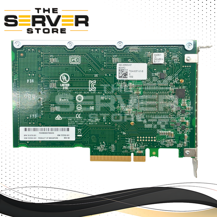 HPE 12GB SAS Expander Card for DL380 Gen9 Smart Array PCIe SAS expansion board. P/N: 761879-001.