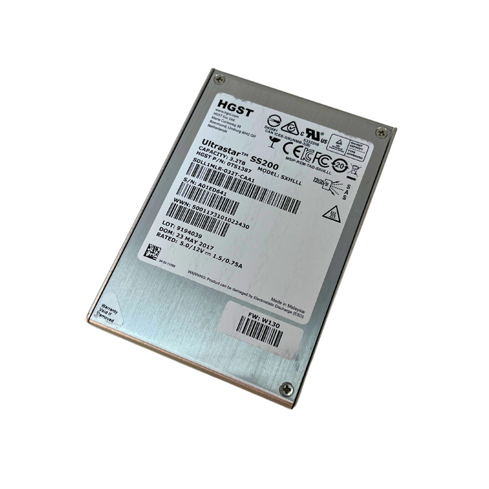 HGST Ultrastar SS200 3.2TB SAS 12Gbps Solid State Drive SSD (SXHLLL)