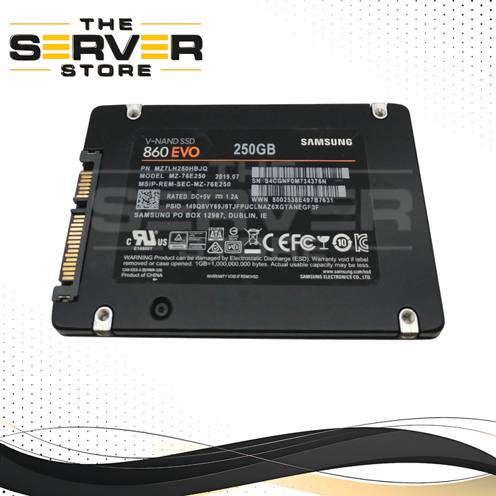Samsung MZ-76E250 860 EVO 250GB 2.5" SATA III V-NAND SSD MZ7LH250HBJQ