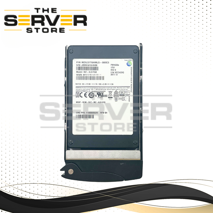 Samsung 7.68TB SAS 12G RI 2.5" 15mm SSD PM1633a MZ-ILS7T60 Series for Supermicro Server (with Tray)