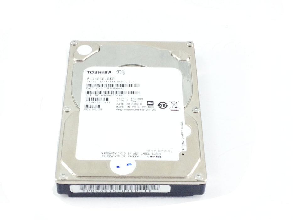 Toshiba 1.8TB 10K 12Gbps SAS 2.5'' HDD Hard Drive (HDEBJ20A0A90)