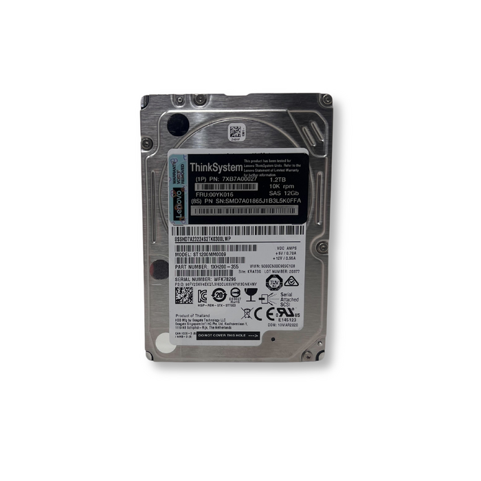 Lenovo ThinkSystem 1.2TB 10K SAS 12Gb 512N 2.5" Hard Drive (00YK016)