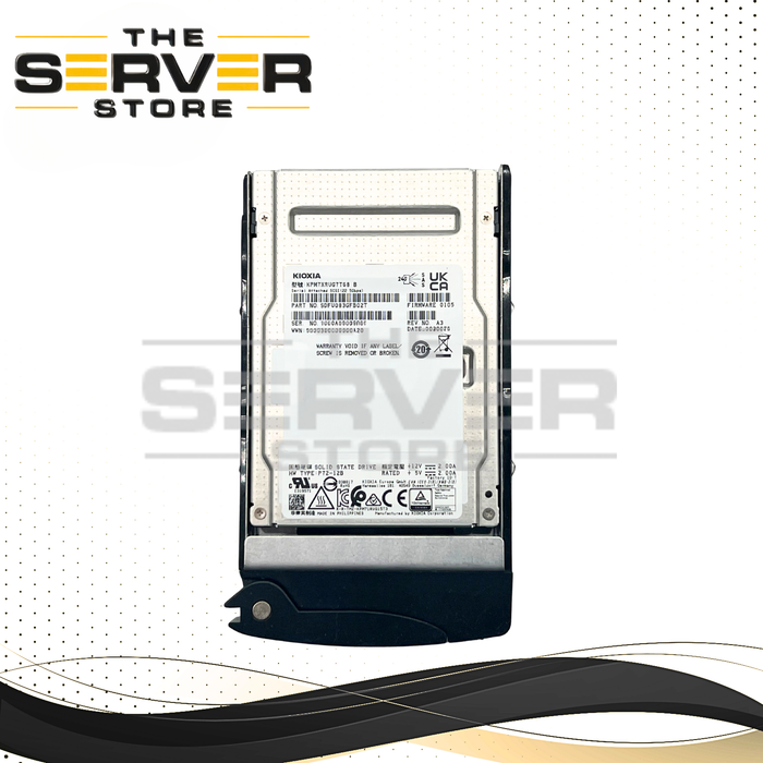 Kioxia 7.68TB SAS 24G RI SFF 2.5" 15mm SIE SSD PM7-R Series KPM7XRUG7T68 For Supermicro Server (Supermicro Tray Included)