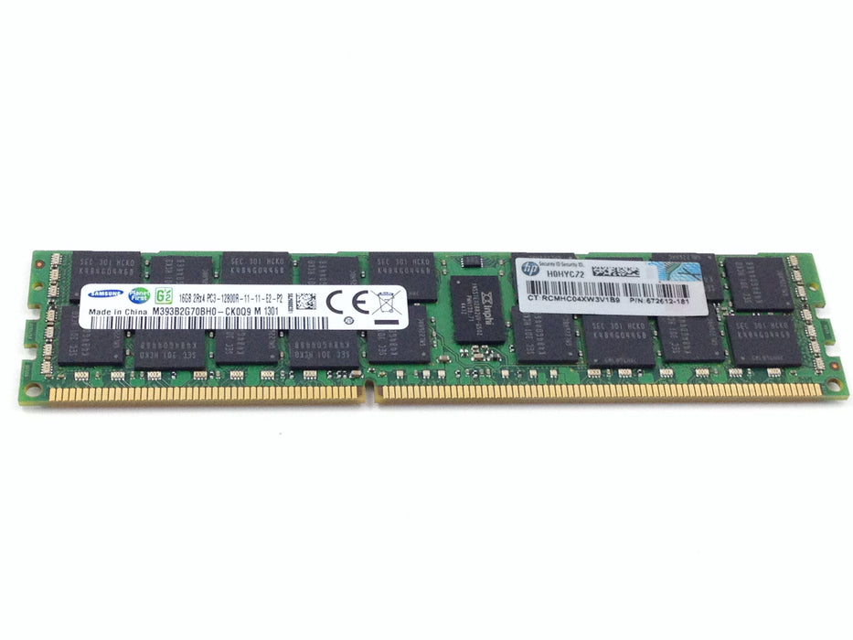 HP 16GB 2Rx4 DDR3 PC3-12800R Server Memory (M93B2G70BH0)