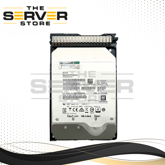 HPE 14TB SATA 6G 7.2K RPM LFF SCC 3.5" HDD Business Critical Western Digital (HGST) Ultrastar DC HC530 WUH721414ALE604 P09163-B21 P11185-001