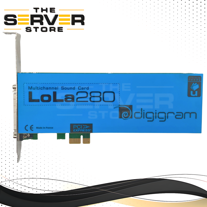 Digigram LOLA280 Logging Skimmer 8 Channel HD Audio Recording SCSI PCIe x1 High Profile Card. P/N: LOLA280.